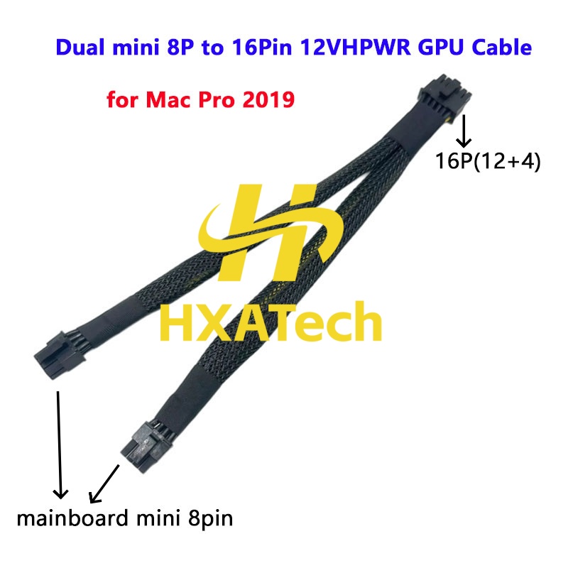 Dual 8Pin To 16Pin 12Vhpwr Cable - HXATech - Cavo di alimentazione per